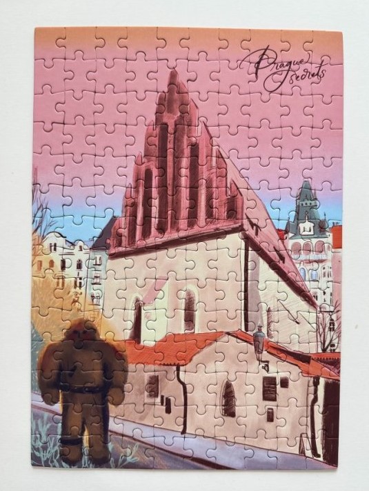 Autorské puzzle Golem a Staronova synagoga  Prague Secrets